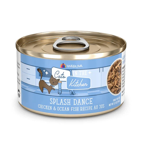 Cats in the Kitchen Splash Dance chicken ocean fish wet cat food, 3.2oz/6oz