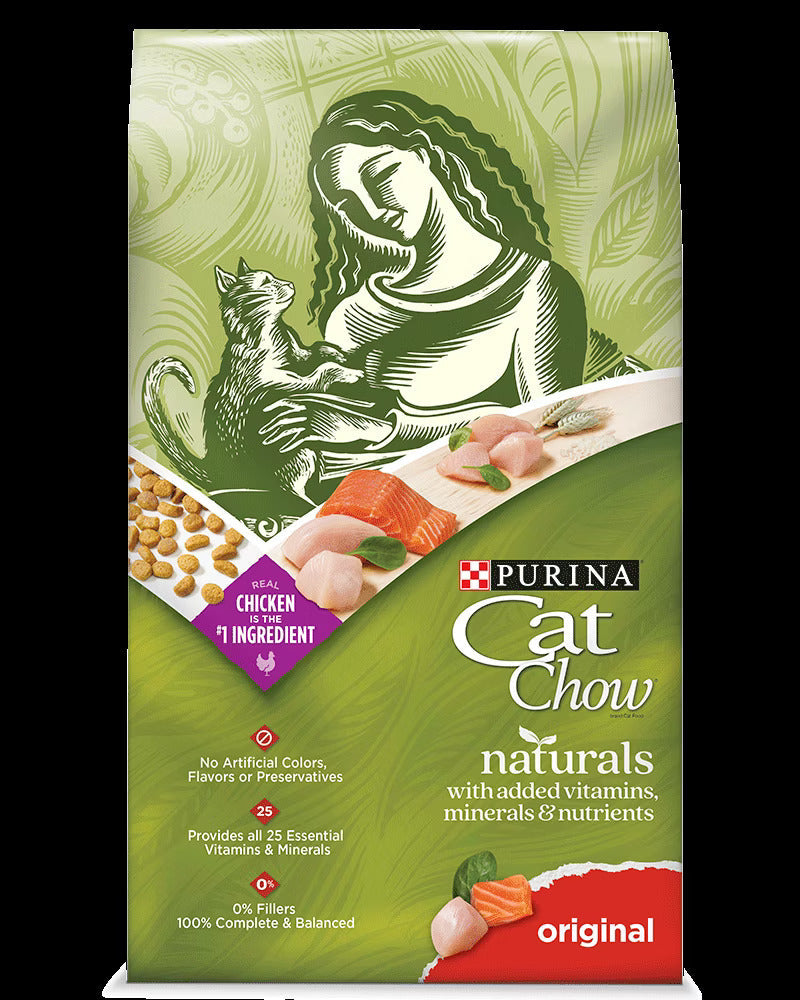 Purina Cat Chow Naturals Original Chicken dry cat food bag