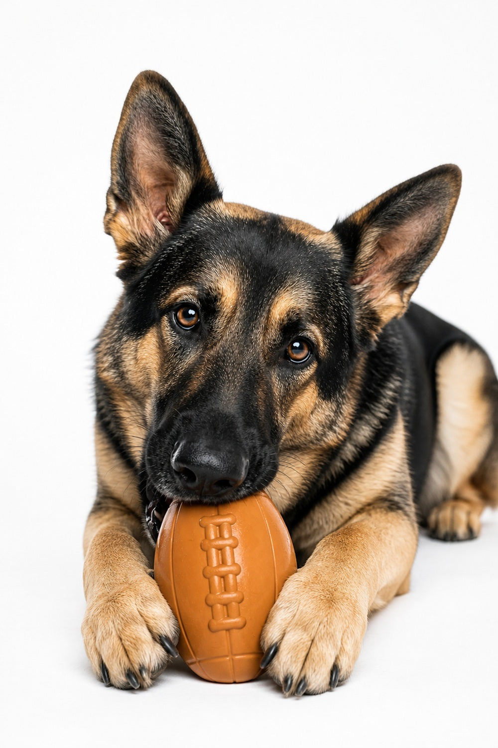 Football Rubber Chew Toy & Treat Dispenser Large