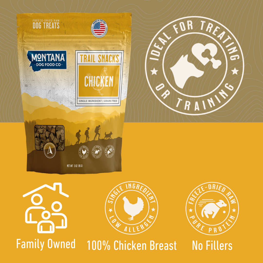 Montana Dog Food Co Chicken Breast Trail Snacks, 3 oz Dog Treats