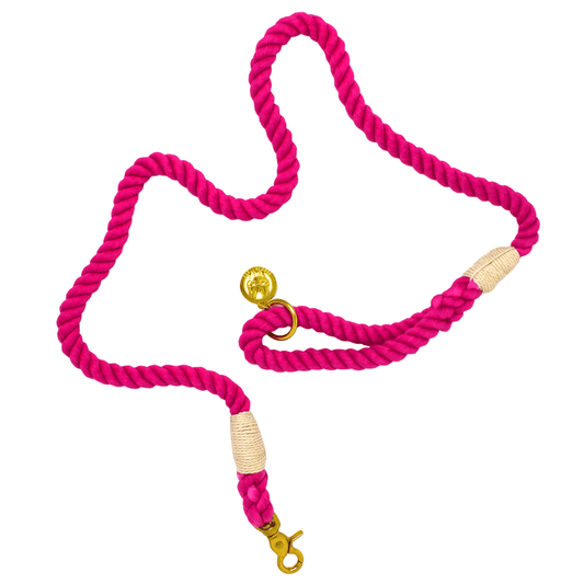 Christine Rope Dog Leash, Pink Papyrus Co., sold through Sniff and Shift
