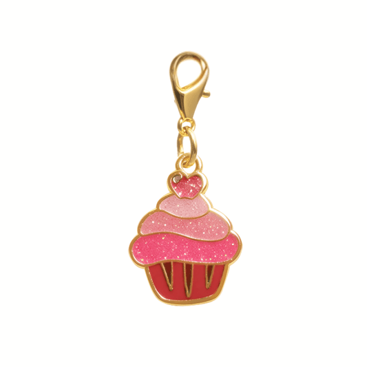 Cupcake Pet Charm, a double-sided clip-on charm, Pink Papyrus Co., sold through Sniff and Shift