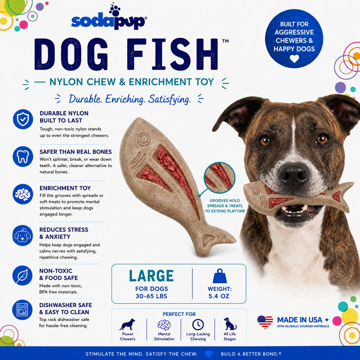 Dog Fish Nylon Chew Toy