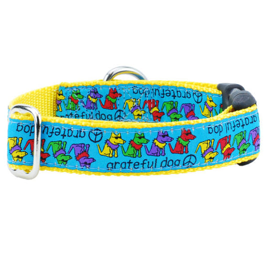 Grateful Dog Teddy The Dog Essential Dog Collar 1″ by 2 Hounds Design, sold through Sniff and Shift