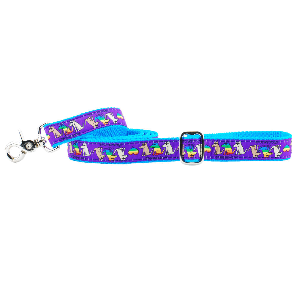 Choose Love Teddy The Dog Ribbon Dog Leash 1″