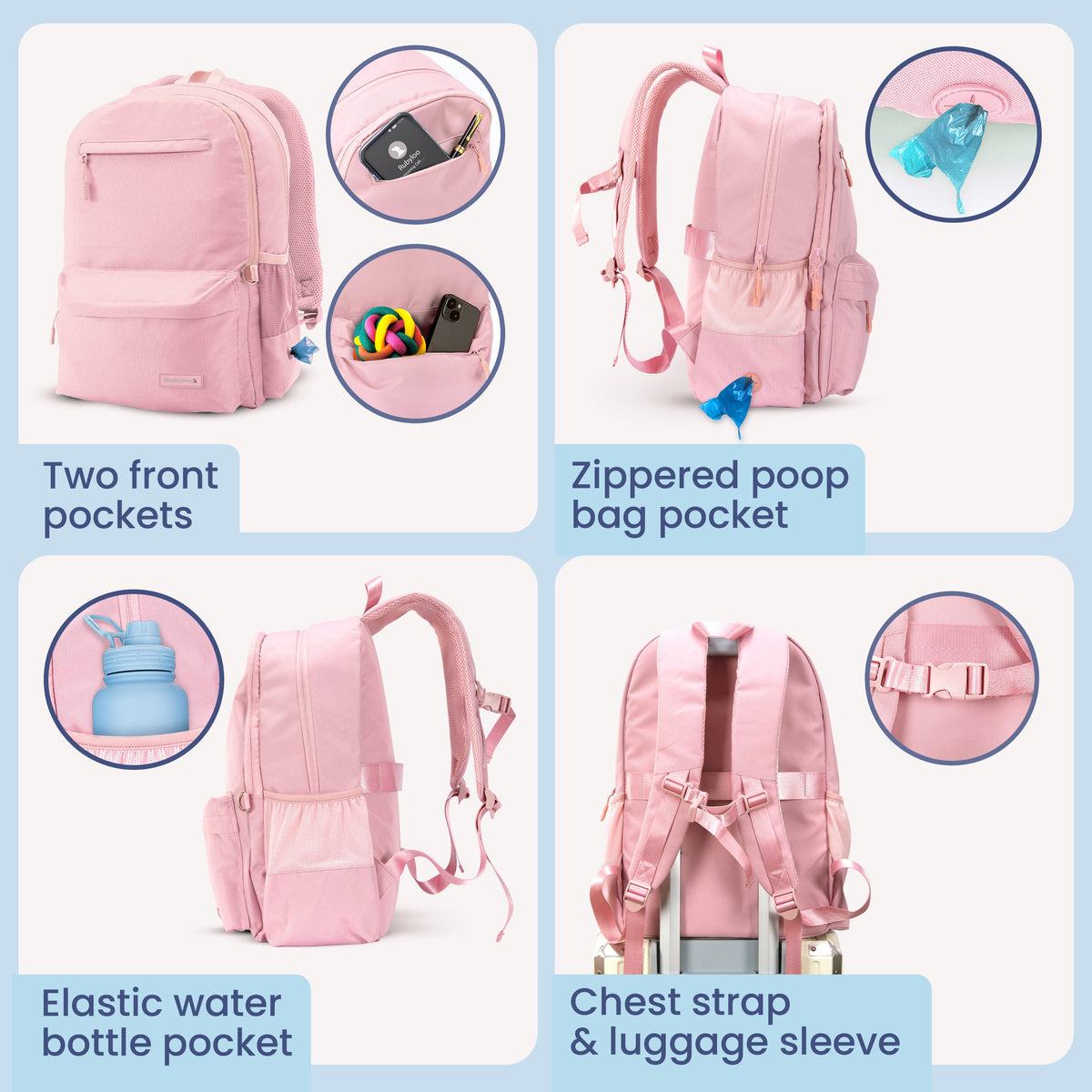 The Original Doggy Bag Backpack for Dog Supplies