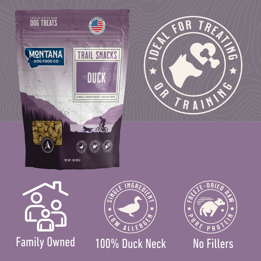 Montana Dog Food Co Duck Trail Snacks, 3 oz Dog Treats