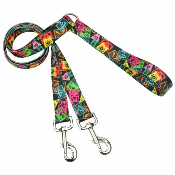 Paper Flags EarthStyle Double Connection Leash by 2 Hounds Design, sold through Sniff and Shift