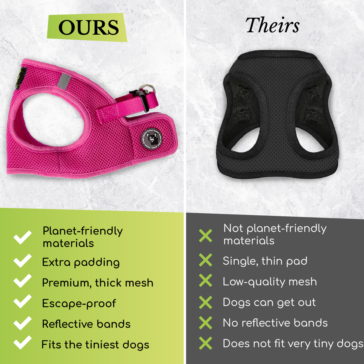 Step-In Dog Harness, Reflective Mesh, Lavender