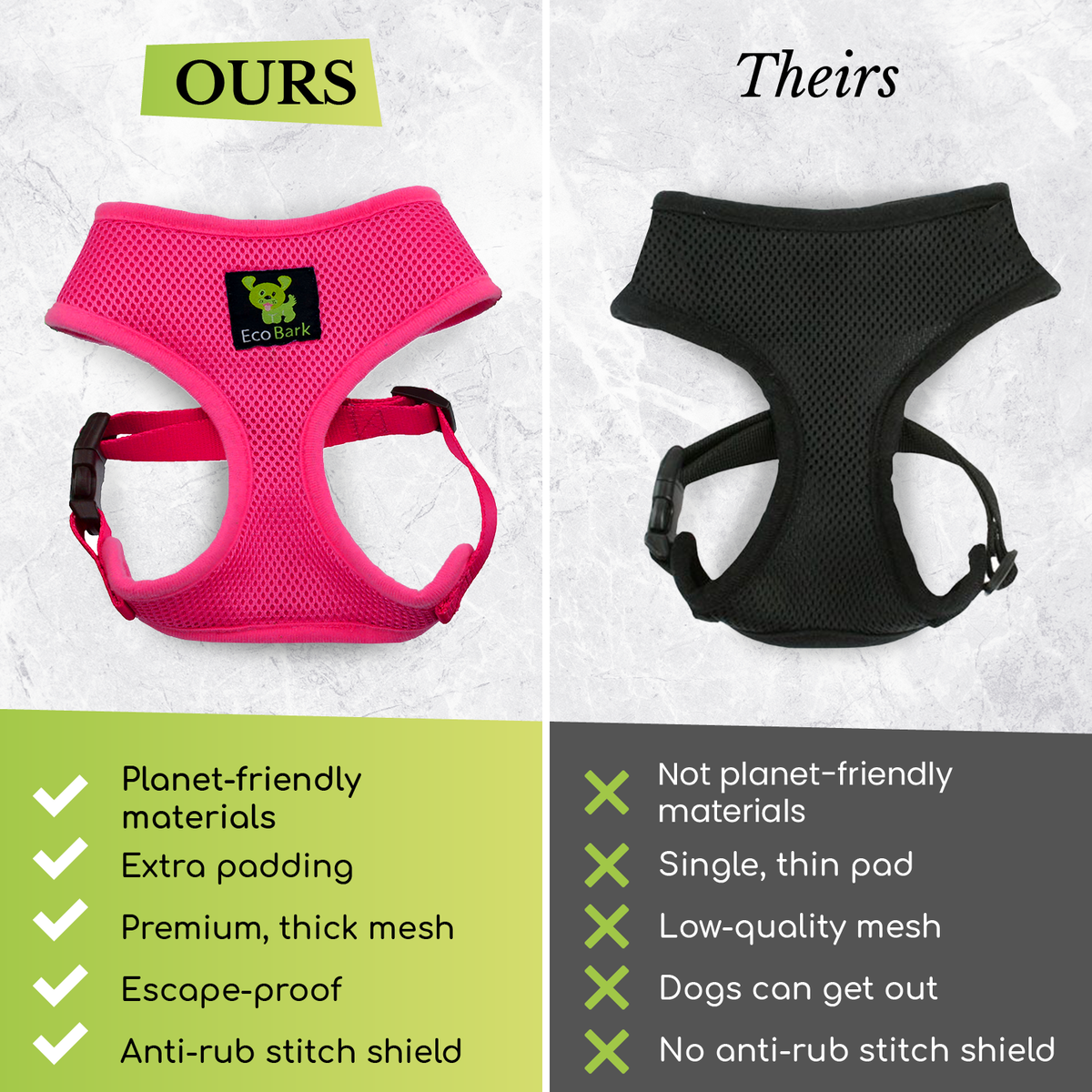 Pink Over-the-Head Dog Harness, Vest Halter, XS to XX-Large