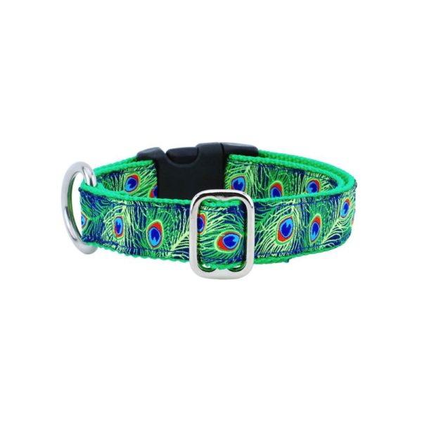 Paradise Found Navy Essential Dog Collar 1″ by 2 Hounds Design, sold through Sniff and Shift