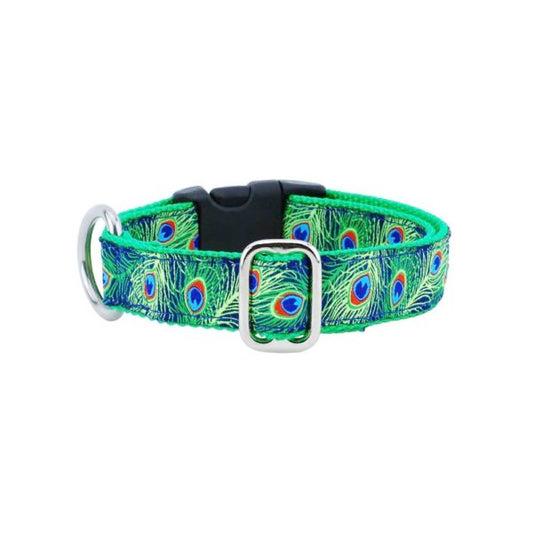 Paradise Found Navy Essential Buckle Martingale Dog Collar 1″ by 2 Hounds Design, sold through Sniff and Shift