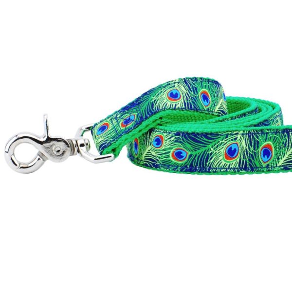 Paradise Found Navy Ribbon Dog Leash 1″ by 2 Hounds Design, sold through Sniff and Shift