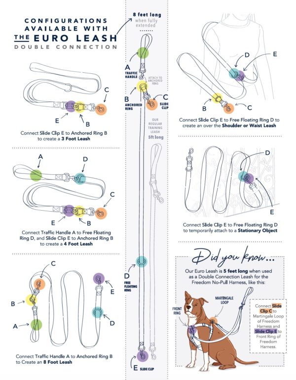 Euro Dog Leash Double Connection