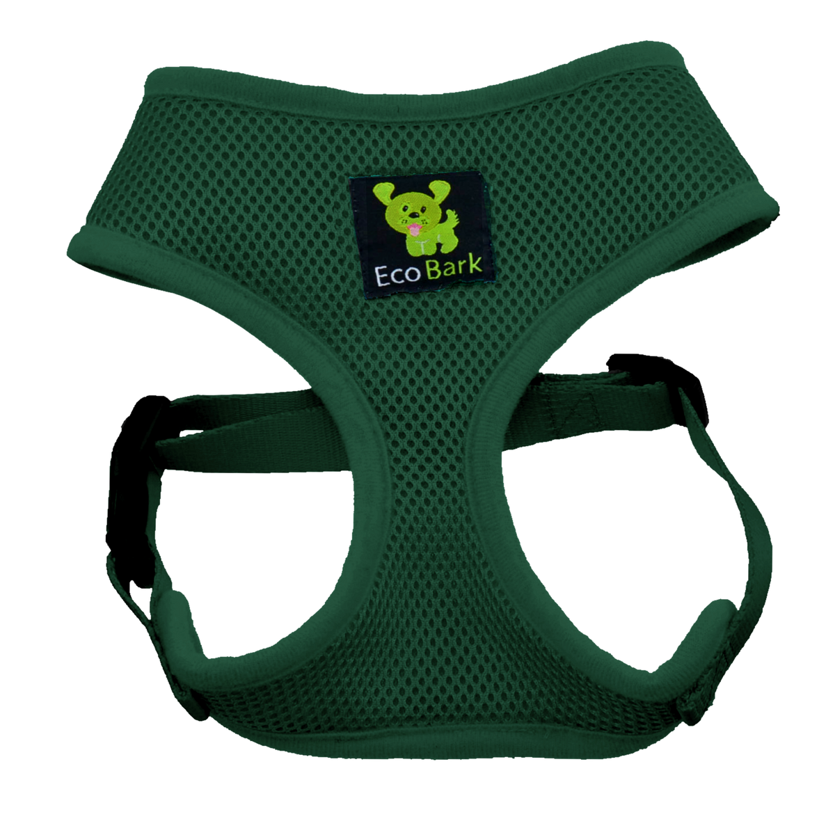 Over-the-Head Dog Harness, Vest Halter, Forest Green, EcoBark Pet Supplies, sold through Sniff and Shift