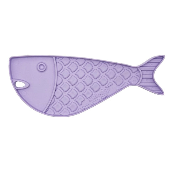 Small Goldfish eMat lick mat for cats in pastel purple, SodaPup, sold through Sniff and Shift