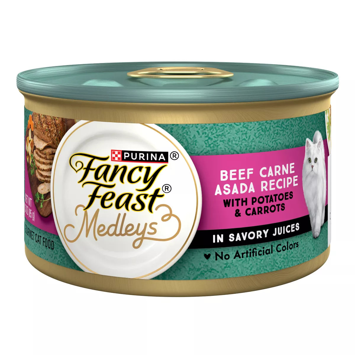 Fancy Feast Medleys Beef Carne Asada wet cat food, 3oz can