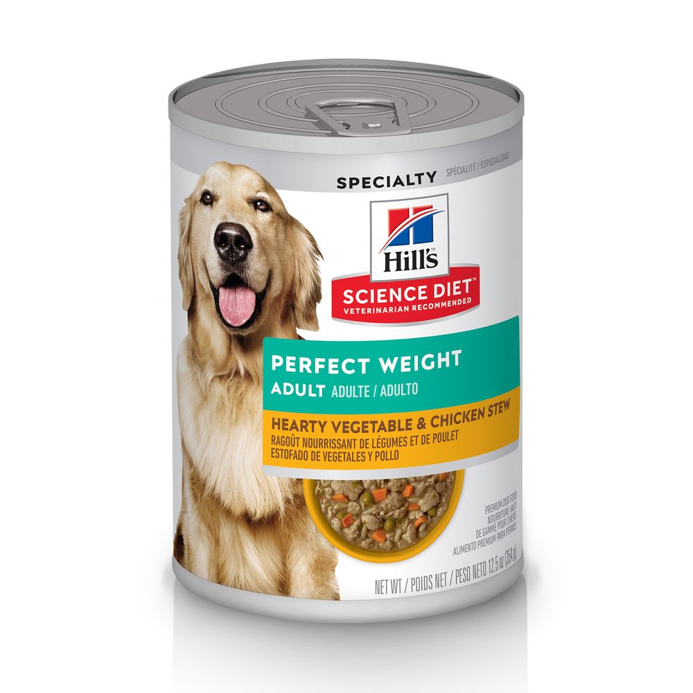 Hill's Science Diet Adult Perfect Weight Chicken Stew wet dog food can, 12.5oz
