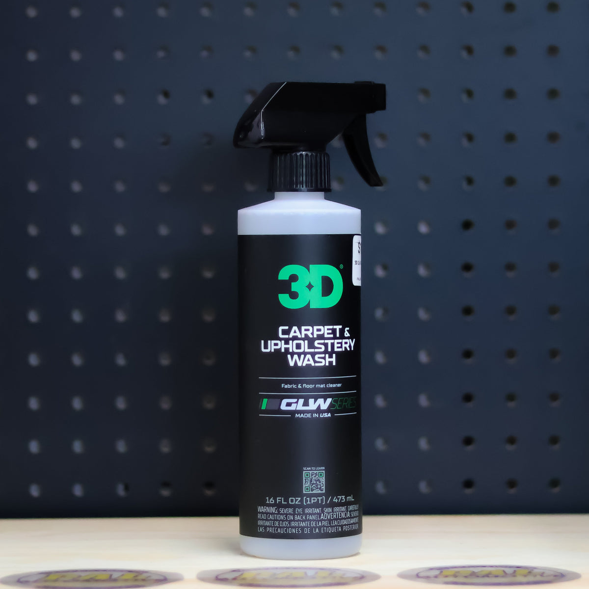 3D GLW Carpet and Upholstery Wash 16 oz black trigger spray bottle