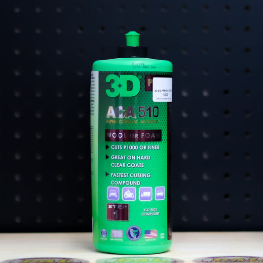 3D 510 Premium Compound quart bottle, green bottle with green flip cap and ACA 510 label