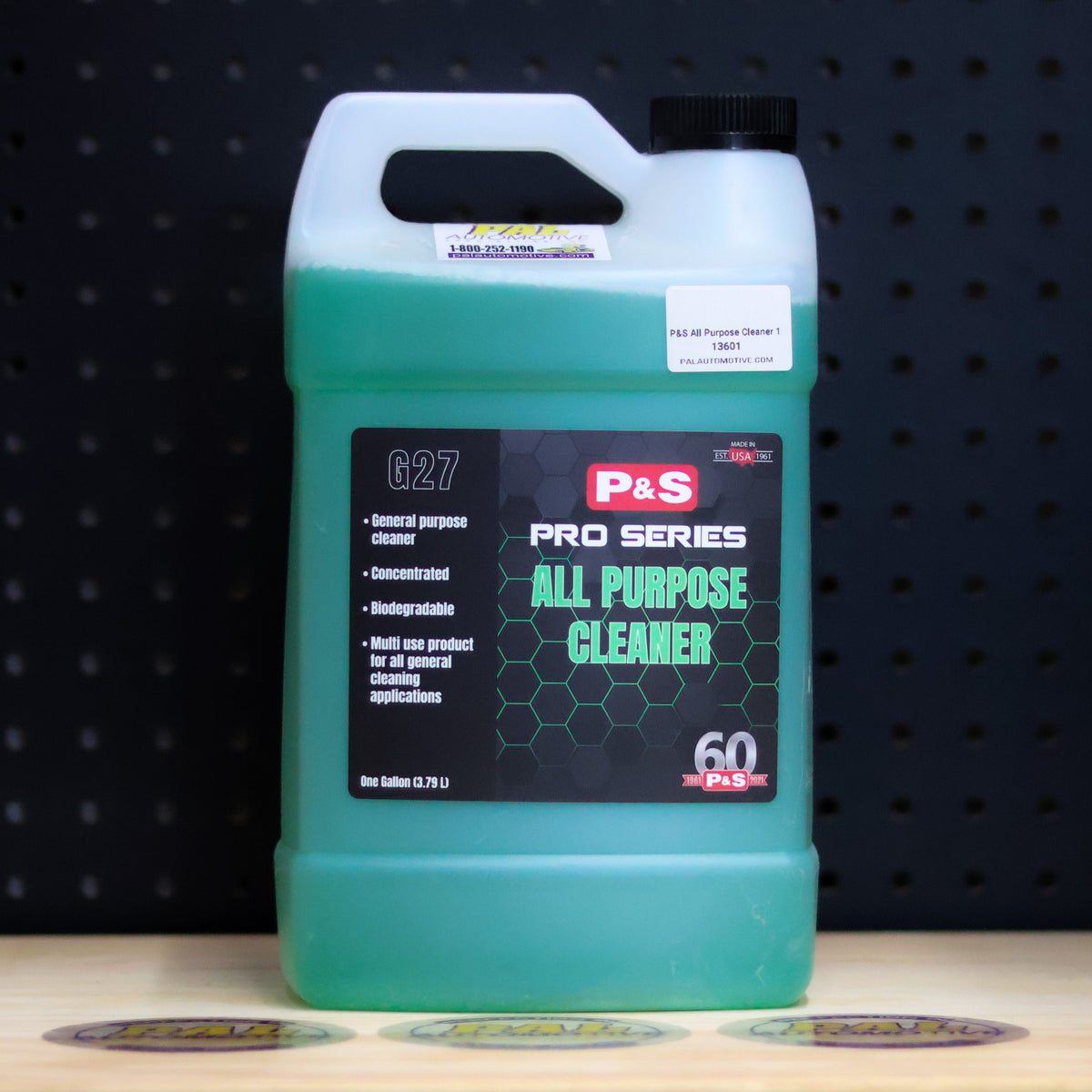 P&S All Purpose Cleaner 1 gallon jug of green liquid with the black G27 Pro Series label