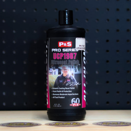 P&S Ultracoat Polish quart bottle in black with the Pro Series UCP1987 label