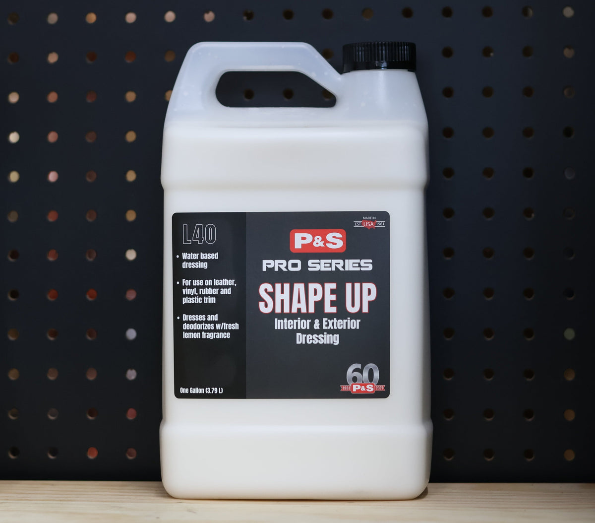 P&S Shape Up dressing in a one gallon white jug with a black Pro Series label