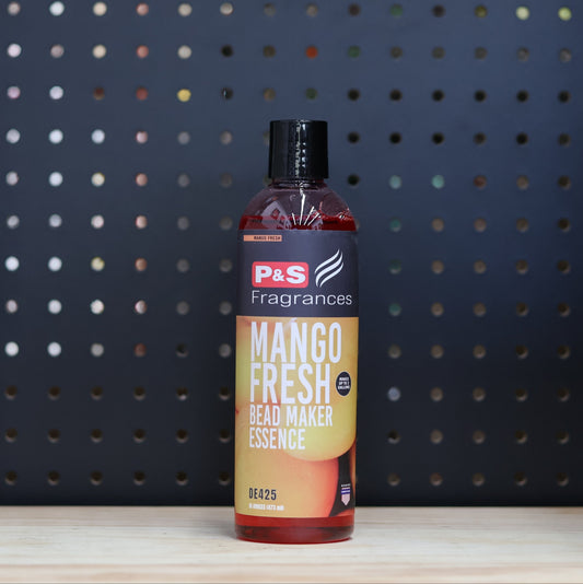 P&S Mango Fresh Bead Maker Essence pint bottle of amber liquid with an orange P&S Fragrances label