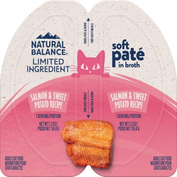 Natural Balance Limited Ingredient Salmon & Sweet Potato pate split cup, 2.6oz