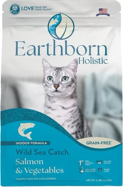 Earthborn Holistic Wild Sea Catch grain-free dry cat food bag