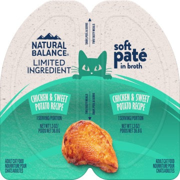 Natural Balance Limited Ingredient Chicken & Sweet Potato pate split cup, 2.6oz