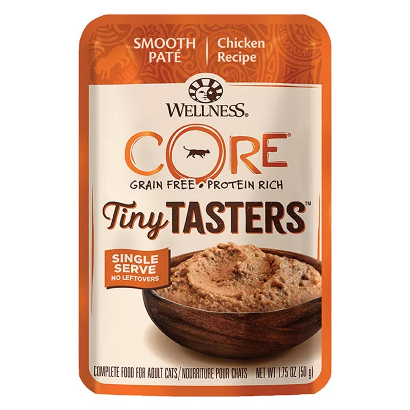 Wellness Core Tiny Tasters chicken pate wet cat food pouch, 1.75 oz