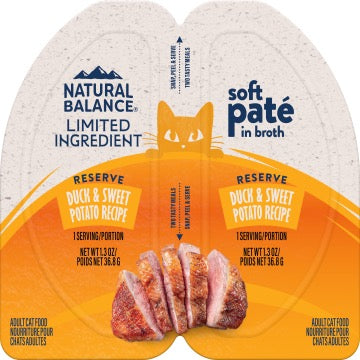 Natural Balance Limited Ingredient Duck & Sweet Potato pate split cup, 2.6oz