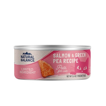 Natural Balance Limited Ingredient Salmon & Green Pea wet cat food can, 5.5oz