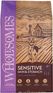 30 lb bag of Wholesomes Sensitive Skin & Stomach Lamb dry dog food
