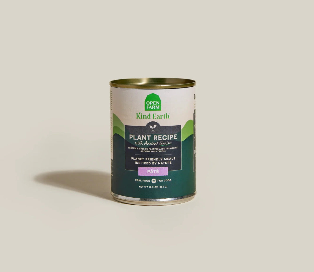 Open Farm Kind Earth Plant Pate with Ancient Grains wet dog food can, 12.5oz