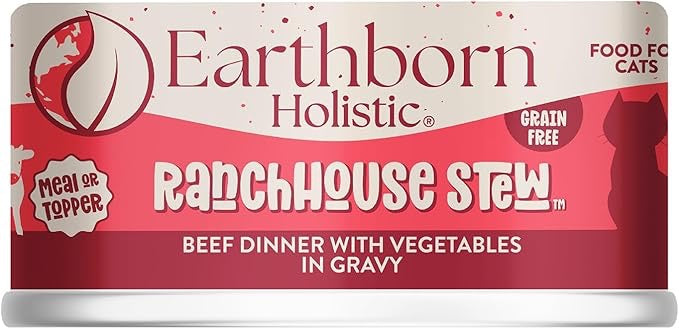 Earthborn RanchHouse Stew wet cat food can, 5.5 oz
