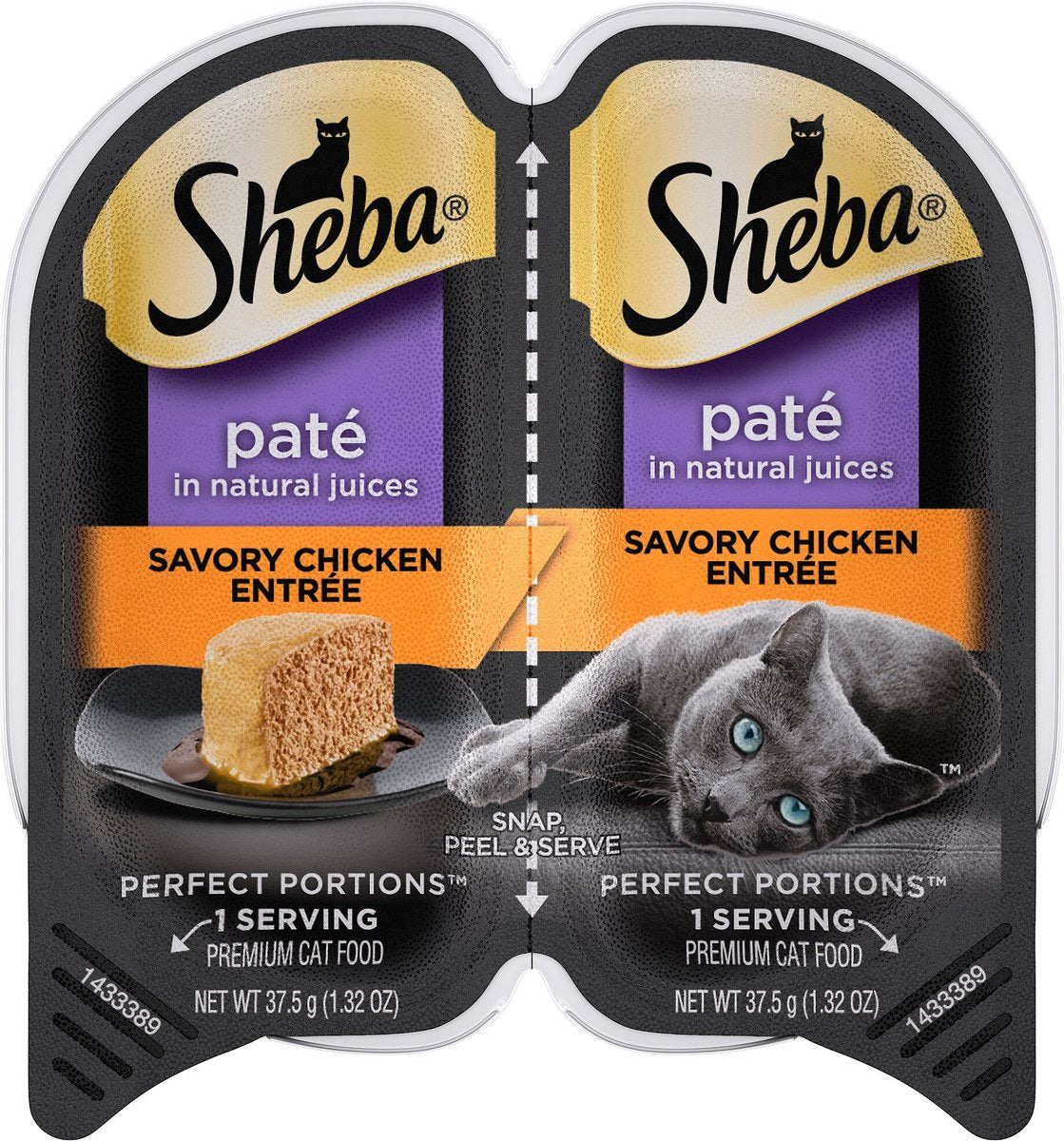 Sheba Perfect Portions Premium Pate Chicken wet cat food tray, 2.65oz