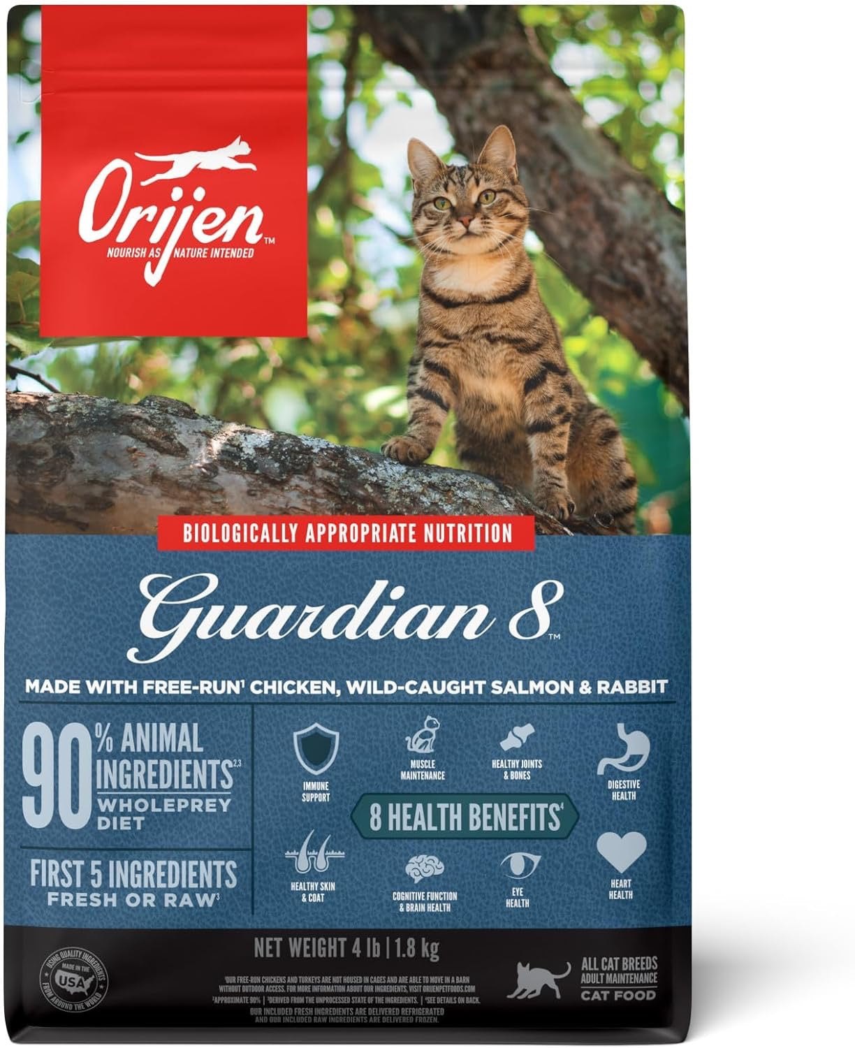 Orijen Guardian 8 dry cat food bag