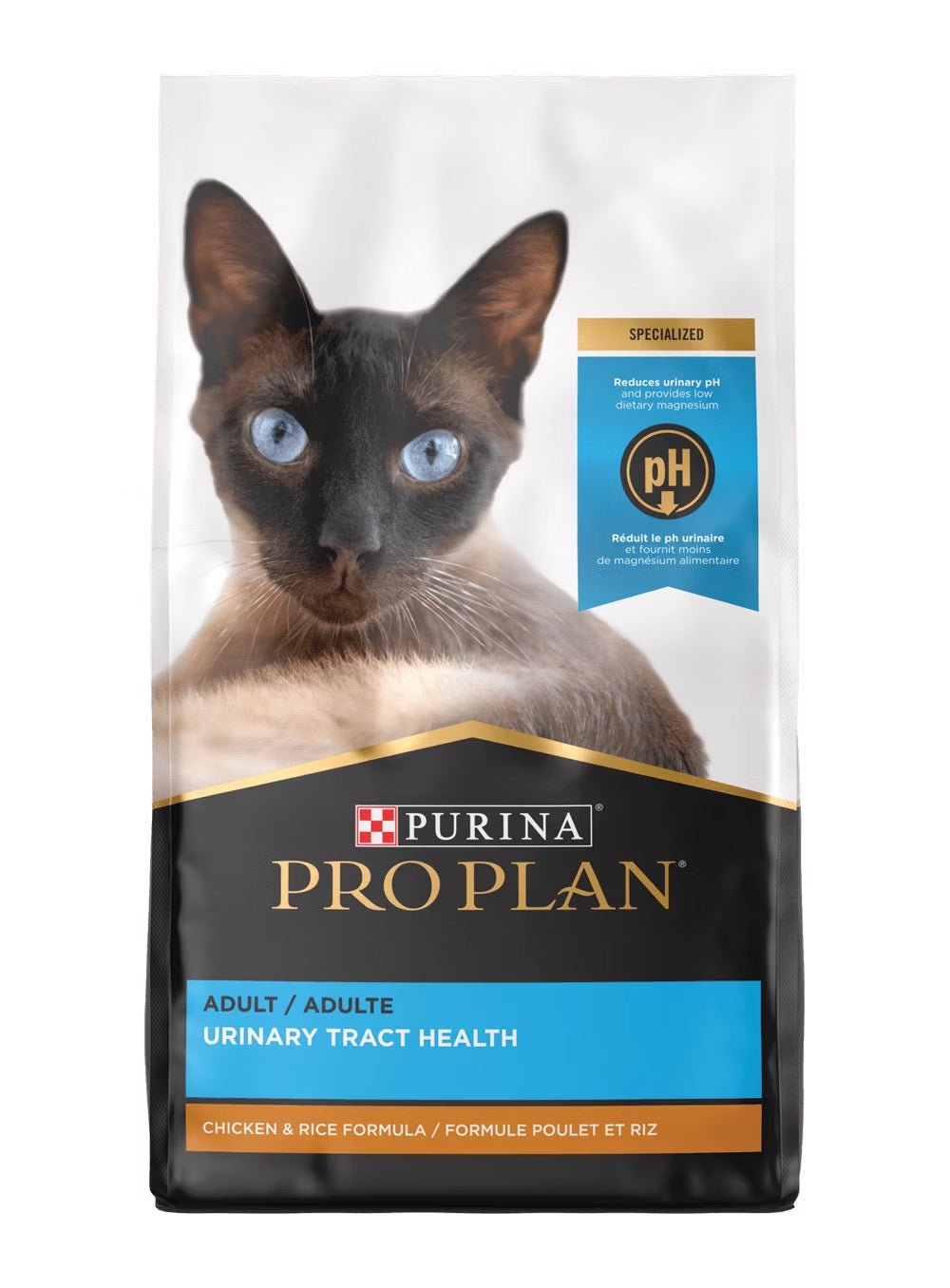 Bag of Purina Pro Plan Adult Urinary Tract Health Chicken &amp; Rice dry cat food, 3.5lb size.