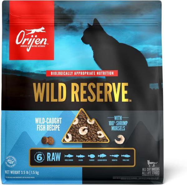Orijen Wild Reserve Wild-Caught Fish Recipe dry cat food bag