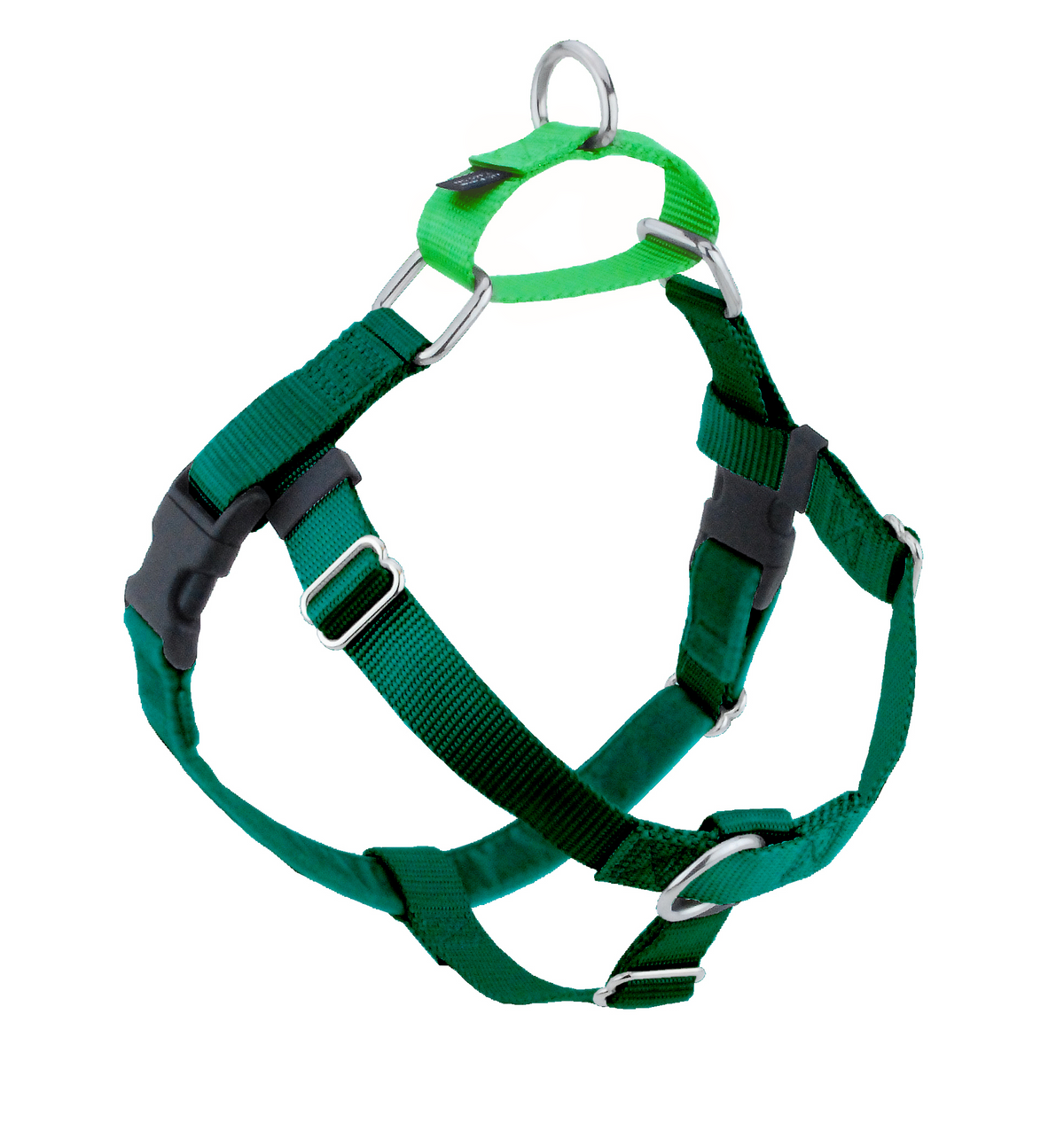 Kelly Green Freedom No-Pull Dog Harness by 2 Hounds Design, sold through Sniff and Shift