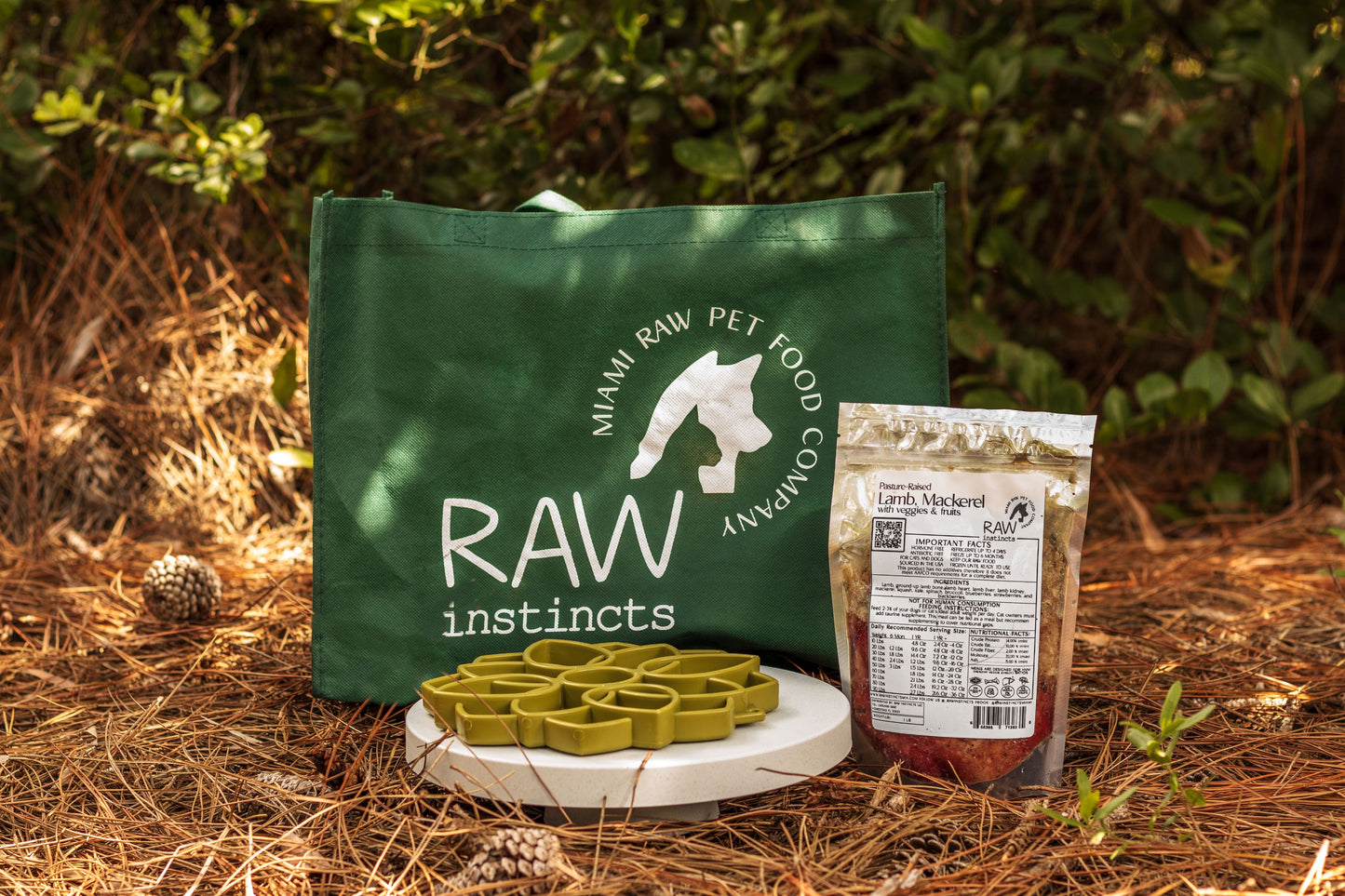 Lamb, Sardines & Veggies with Fruit Meal for Dogs & Cats, 1 lb | Raw Instincts
