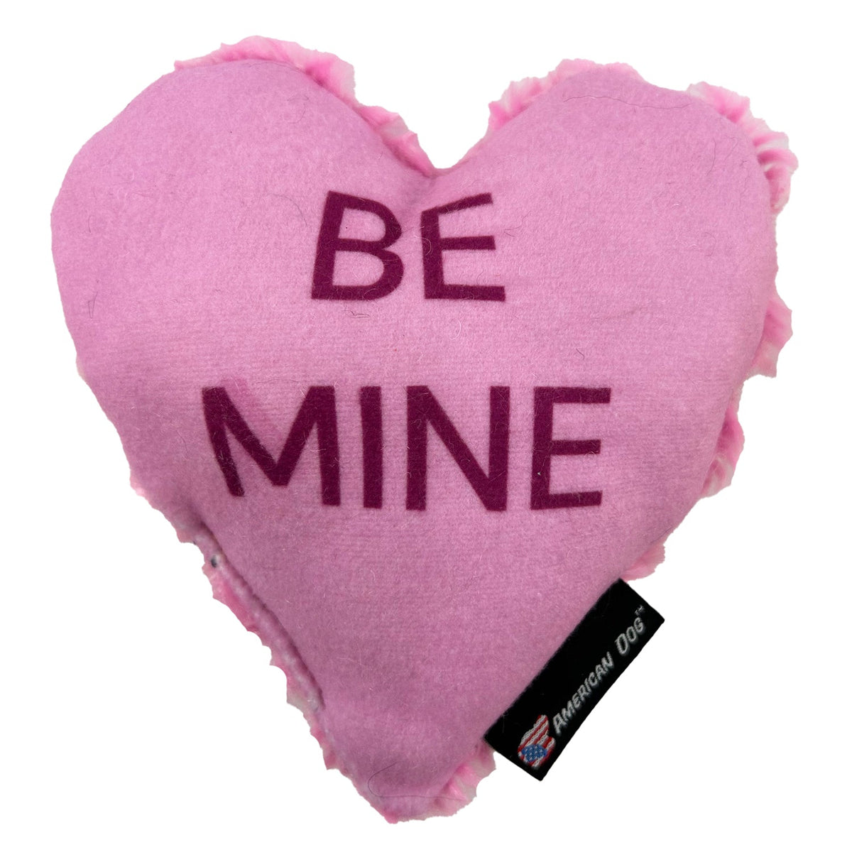 Lucky Dog Conversation Hearts Plush Squeaker Toy