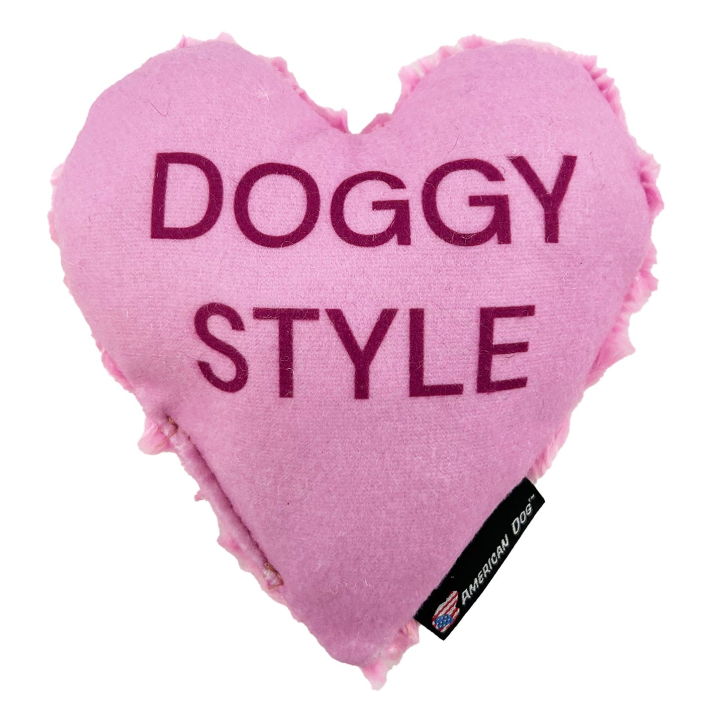Lucky Dog Conversation Hearts Plush Squeaker Toy