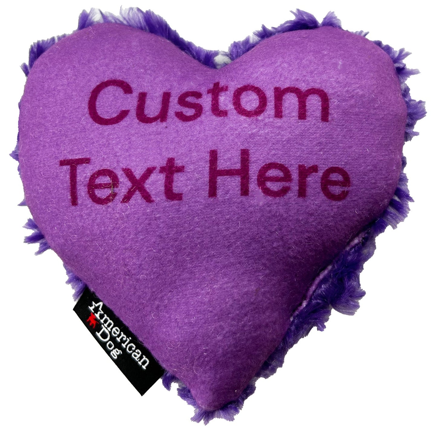 Lucky Dog Conversation Hearts Plush Squeaker Toy