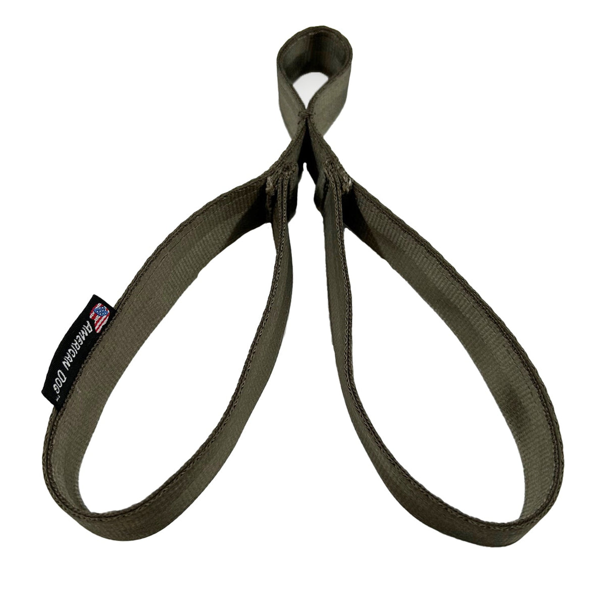 Lucky Dog Wishbone Seatbelt Tug dog toy by American Dog in tan seatbelt webbing