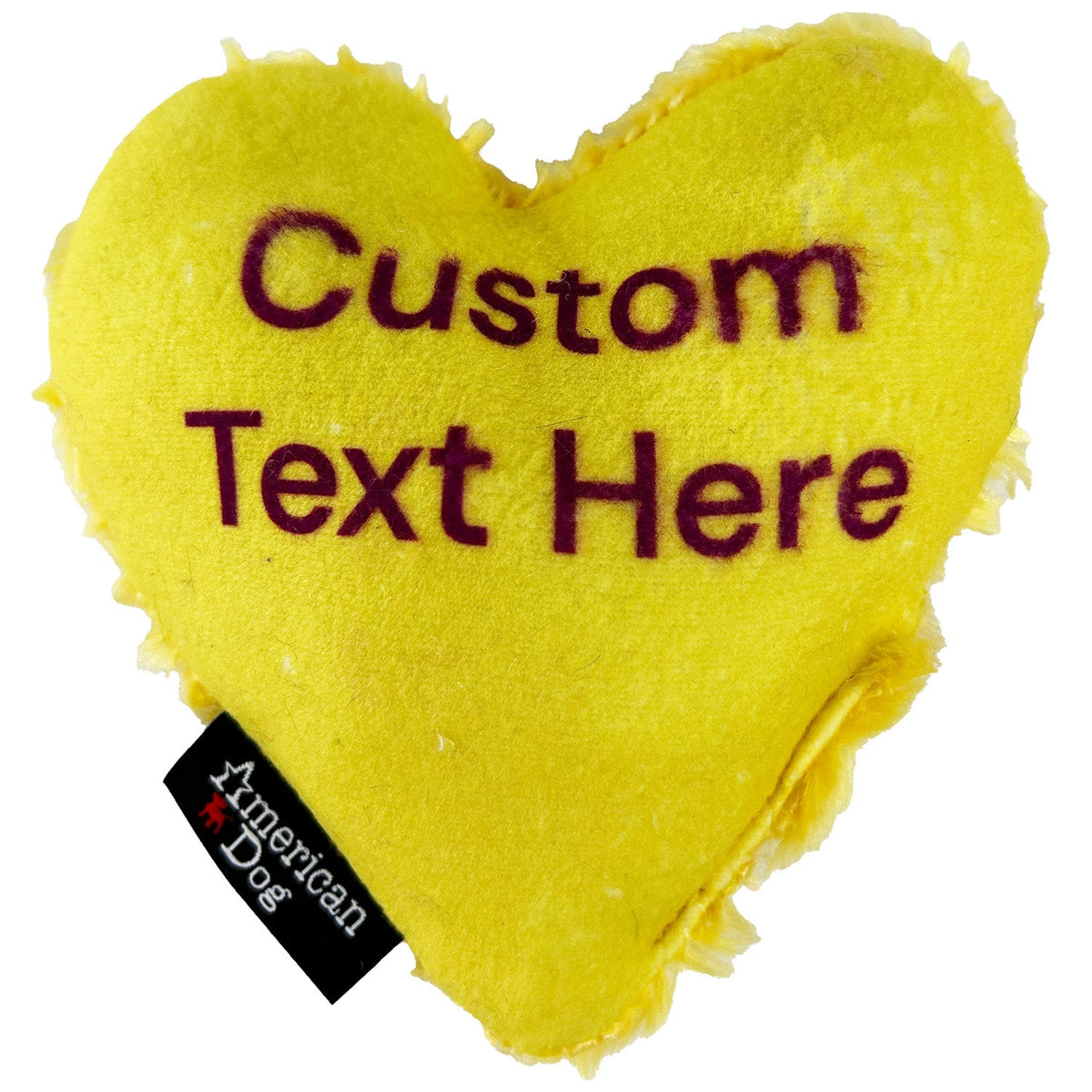 Lucky Dog Conversation Hearts Plush Squeaker Toy