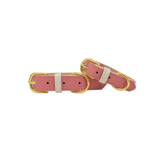 Lola Dog Collar in soft vegan leather, Pink Papyrus Co., sold through Sniff and Shift