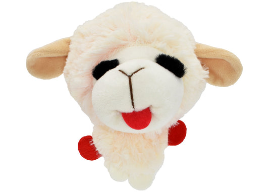Multipet Lamb Chop Knobby Noggins dog toy, 5 inch, knobby rubber ball head